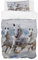 Zomer Bettwäsche Set 135x200 cm 2teilig Bettbezug Mikrofaser Bettwäsche Deckenbezug mit Weißes Pferd Motiv - 1 Flauschige Bettdeckenbezug und 1 Kissenbezug 80x80cm