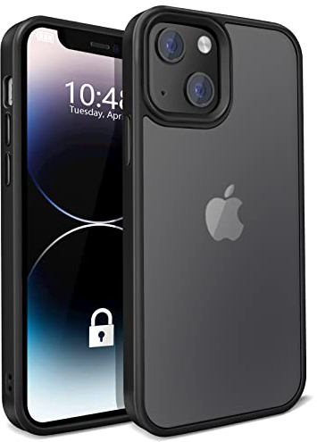 UNDEUX für iPhone 13 Hülle iPhone 14 Hülle SGS Militärischer Schutz Schockresistent Handyhülle Stoßfest Schutzhülle Matt Case für iPhone 13/14, 6,1 (iPhone 13/14 Schwarz)