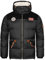 Geographical Norway Celian Men - Doudoune Homme Capuche - Chaude Matelassee Automne Hiver - Veste Manteau Chaud - Blouson Ski Coupe Vent Manches Longues Rembourrage - Parka Hommes (Noir XL)