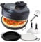 Sommertal PizzaProfi - Forno XXL Con Piastra in Pietra da 39 Cm, Elettrico, 3 Minuti, Fino a 380 °C, Set da 5 Pezzi Con Inserto per Padella, 2 Pale, Sarta