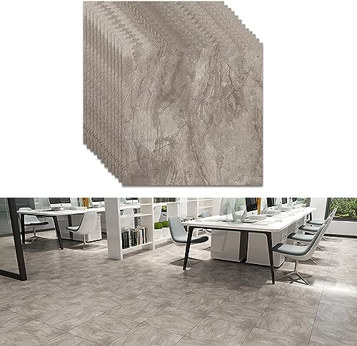 PVC Bodenbelag 30x30cm,12 Stück Selbstklebende Marmoreffekt Vinylboden Wasserdichte Fliesenaufkleber Fliesenoptik Bodenfliesen für Küche Wohnzimmer Balkon (12 Stück, 7085)