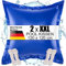 BALOU LIVING 2 x Poolkissen Winter - Luftkissen 120x120cm Pool Kissen groß - Poolpolster Winterkissen, blau
