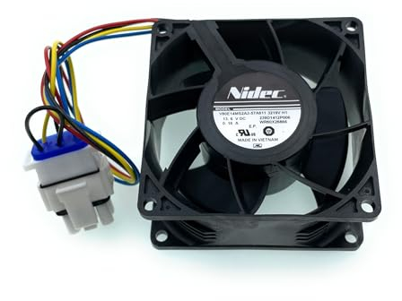 MacMaxe WR60X26866 - Motor de ventilador evaporador de refrigerador para refrigeradores GE y Hotpoint, repuesto para V80E14MS2A3-57A611, WR60X10341, WR60X10356, WR49X25197, WR60X10357 - Bajo ruido,