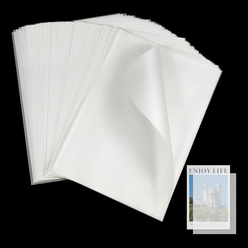 Suofuolef 100 Blatt Transparentpapier 70g/qm, A4 210 X 297 mm Pauspapier zum Bedrucken für Architektenpapier, Bastelpapier, Pausieren, Verpacken, Zeichnen