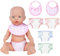 Aolso Puppenzubehör Windel, 6 Stück Puppenzubehör Windel-Babypuppenwindeln, Windeln für Baby Puppen, Babypuppenwindel-Set, wiederverwendbar für mehrere Zwecke (rot/blau/orange/grün)