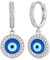 Ohrring Böses Auge Silber 925, Türkisches Auge Ohrringe Silber, Nazar Auge Ohrringe, Ohrring mit Nazar Blaues Auge, Böses Auge Schmuck für Damen Frauen