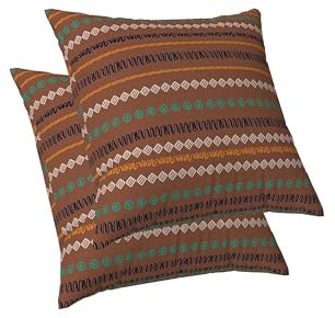 ggaimwf Boho-Kissenbezug 50 x 50 cm Orange Ethnisch Marokkanisch Tribal Kissen Mandala Abstrakt Modern Kunst Ästhetisch Kissenbezüge für Sofa Schlafzimmer Wohnzimmer Dekorativer Kissenbezug 2er-Set
