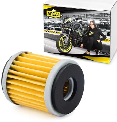4x Area1 Ölfilter 38x46mm Typ HF140 kompatibel mit Yamaha MT-125, YFZ 125R, YFZ 450R/Raptor, WR 250 450 (F/R/X) XSR 125, XT 250 X, YBR 250, YFM 250, YZ 250/450R, Hus. SMR/SMS/TE 125, EC250/300/450