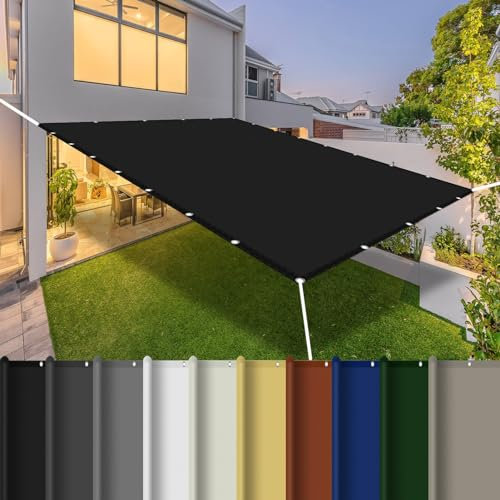 Tenda a Vela 3 x 7 m Varie Dimensioni Tenda da Sole Privacy Facile da Installare per Esterno, Giardino e Terrazza, Piscina, Nero