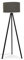 ValueLights | Large Black Wood Tripod Design Floor Lamp with a Charcoal Grey Boucle Shade | Floor Lamps, Home Décor & Improvement Essential | Included LED Bulb
