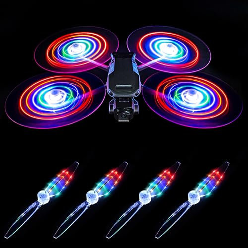 STARTRC Mavic 3 Pro Propeller, LED-Propeller für DJI Mavic 3 geräuscharmer Schnellspannpropeller mit wiederaufladbaren LED-Nachtflugblättern für DJI Mavic 3-Serie Zubehör (4 Stück)