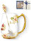 Fancy Coffee Mug ,Butterfly Daisy Clear Glass Flower Tea Cup with Spoon,Gift Box for Mom Her Wife Grandma Girls Friends Valentines Christmas Birthday Present Idea for Juice,Hot And Cold Drinks Use