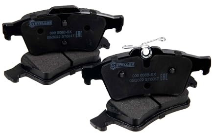 STELLOX 000 008B-SX Bremsbelagsatz, Scheibenbremse (4 Stücke) – ECE-R90 Zertifizierung – mit Anti-Quietsch-Platte – Für PKW und Nutzfahrzeugen