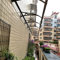 Terrassenmarkise, transparent, Polycarbonat, 80 x 230 cm, gebogenes Design, selbstreinigend, stumm, Regenschutz für Veranda, Garten, Erkerfenster, ideal für Klimaanlage, 60/80 cm Breite