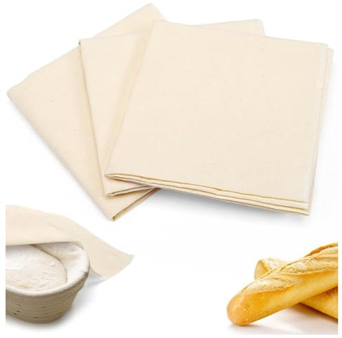 HSTWODE 1 Professionelles Gärtuch zum Backen Brot,Leinentuch für Teig Gärung,Teigtuch Bäckerleinen für Teig Baguette und Backen (48 * 36CM)