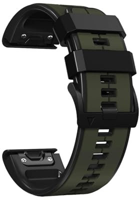 FFHAO Für Garmin Fēnix/Epix/Quatix/MARQ Serie/Descent Serie/D2-Serie/Enduro/Tactix, weiches Silikon-Ersatzband für QuickFit 22 mm Uhrenarmband, QuickFit 22mm, Achat