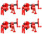 TOOSOAR 4 pièces 3/4 Serre Joint Dormant, Serre Joint en Tube Collier de Serrage Dispositif de Serrage Rapide, Serre Joint Menuisier pour Ensembles à Visser à Serrage Rapide
