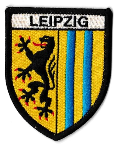 Aufnäher Stadt Leipzig bestickt zum Aufbügeln, Wappen Deutschland
