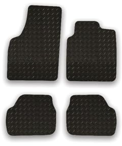 Vauxhall Meriva (2003-2005) Heavy Duty Thick Rubber Car Mats Accessories Tailored Fit Front Rear Set Compatible Accessory Waterproof Durable Non-Slip 5mm Full Coverage Protection