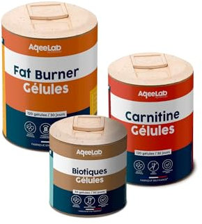 Pack Sèche + Digestion 1 mois • Accompagnement minceur • Accompagnement minceur • Améliore la digestion et préserve les muscles • Testé en laboratoire • Made in France • AqeeLab Nutrition