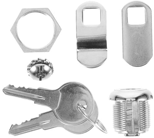 UKCOCO Drehstangenschloss Für Schubladen Und Schränke 1 Set Mit Schlüssel Für öbel 5/8 16 Inklusive 2 Schlüssel Sicheres Schloss Für Schranktüren Und Schubladen