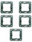 5 Supporti 2 moduli/posti, Compatibile Con Vimar Plana, Scatola tonda 502, Realizzato In plastica di alta qualità, 100% compatibile con le placche e i moduli originali