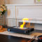 JHY DESIGN Brasero de table avec cheminée en verre double face de 35 cm de long - Cheminée de table portable à combustion propre - Bio éthanol - Sans ventilation - Pour intérieur ou extérieur - Pour