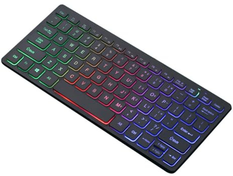 Hklshyd Tastiera Compatta con Filo per Laptop Mini Tastiera Esterna con Connessione USB Ideale per Uso Domestico e Ufficio A