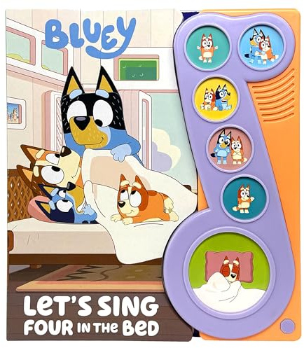 Bluey - Let's Sing Four in the Bed Music Sound Book - PI Kids