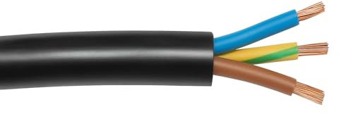 10mm² 3 Core Hi-Tuff NYY-J Cable – Outdoor & External Electrical Cable – Black Sheath – Cut Lengths Available (15)