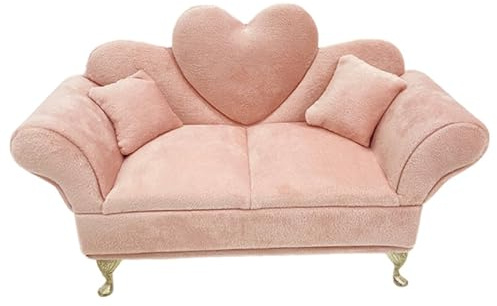 HDBHSBE Dollhouse Möbel, süße Puppen -Couch -Schmuckschatulle, weiche Velvet -Schmuckschatulle, 1/6 -Skala Miniatur -Puppenhaus -Accessoires für Mädchen und Frauen Geschenk Velvet