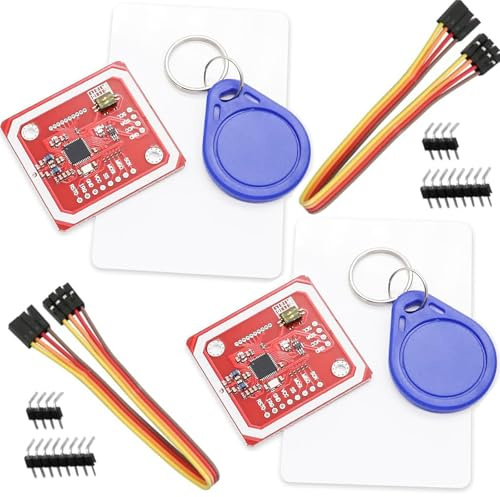 GERUI PN532 NFC RFID Modul V3 Kit Reader, 2 Stück | Nahfeldkommunikationsleser-Modul-Kit, I2C SPI HSU, Mit S50 weißer Karte, Schlüsselkarte