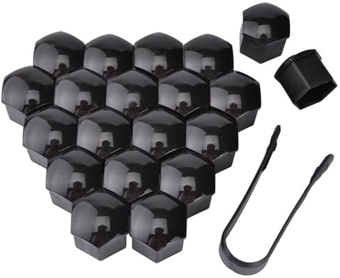 LSYZGRBC 20pcs car wheel nuts,for Dacia Duster (HS) 2011-2025 covers with removal tool wheel bolt covers, car exterior accessories, suitable for cars,A 17mm