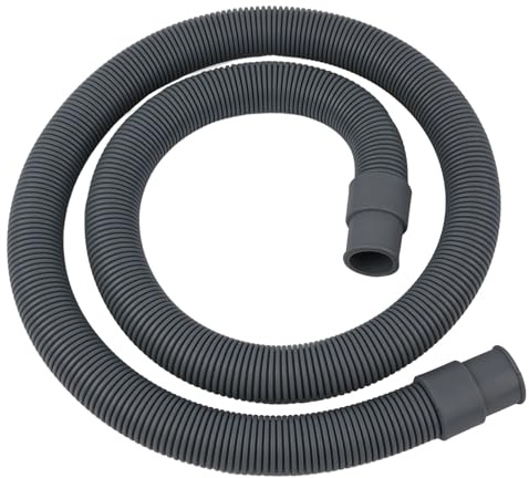 Abflussrohrverbinder mit Klemmen for Waschmaschine und Geschirrspüler, Abflussschlauch-Verlängerungsrohr, Ersatz-Set Waschmaschinenschlauch