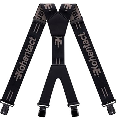 Kohentact Arbeits-Hosenträger Herren, Industrie-Qualität – 5 cm Breit, X-Form, Heavy Duty mit starken Metall-Clips, Elastisch & Verstellbar