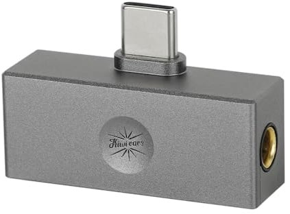 Linsoul Kiwi Ears Allegro Mini DAC portátil, Amplificador de IEM, Salida USB C a 3,5/4,4 mm, con Chip Personalizado, Alta resolución 32bit/384 kHz, para Auriculares HiFi (Titanio)