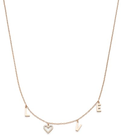 s.Oliver Damen Schmuck – Halsketten & Armbänder mit LOVE-Anhänger aus Edelstahl in verschiedenen Farben - Romantische Geschenkidee