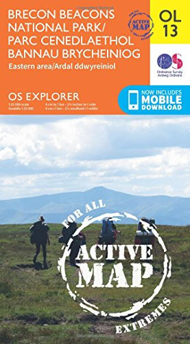 Brecon Beacons National Park / Parc Cenedlaethol Bannau Brycheiniog Map | Weatherproof | Eastern Area / Ardal ddwyreiniol | Ordnance Survey | OS ... | Maps | Adventure (OS Explorer Map Active): OL 13