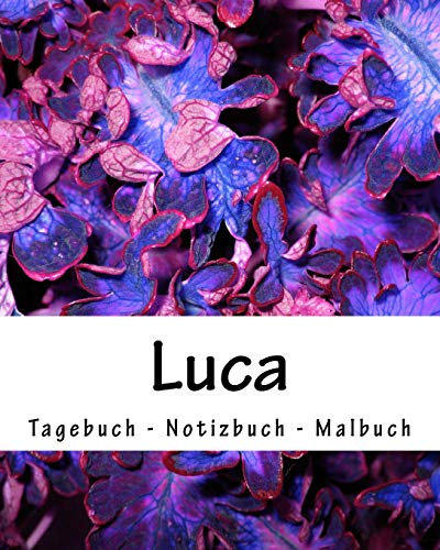 Tagebuch - Notizbuch - Malbuch - Vorname Luca: Namensbuch, 100 Seiten, männlicher Name Luca