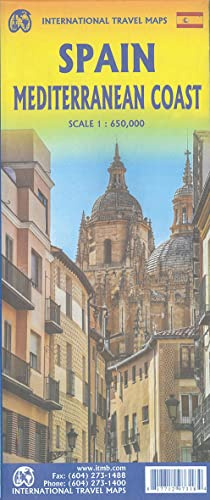 Spain Mediterranean Coast: ITM Travel Reference Map 1:650 000