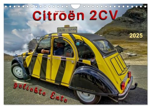 Citroën 2CV - geliebte Ente (Wandkalender 2025 DIN A4 quer), CALVENDO Monatskalender