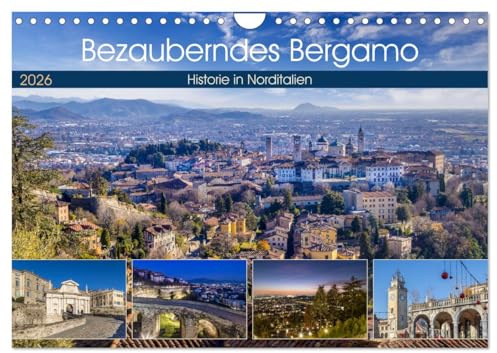 Bezauberndes Bergamo (Wandkalender 2026 DIN A4 quer), CALVENDO Monatskalender: Historie in Norditalien (CALVENDO Orte)