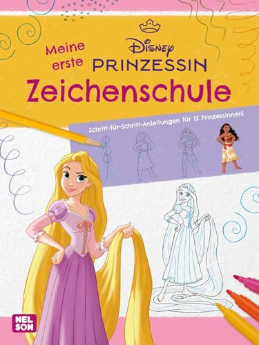 Disney Prinzessin: Meine erste Zeichenschule: Schritt-für-Schritt-Anleitungen für 12 Prinzessinnen!