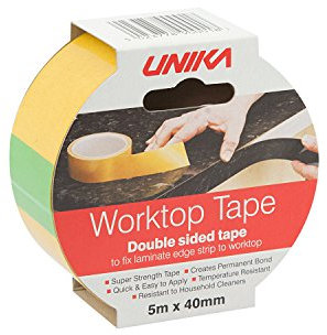 Unika Double-Sided Worktop Adhesive Tape - for Use on Laminate End Strips