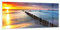 Panorama Bilder auf Glas 100x40cm Glasbild Meer Küste Strand Sonnenaufgang Groß Wanddeko Bild im Glas Schlafzimmer Küche Wandbilder Dekoration Wohnzimmer Modern Wand Kunstdruck Art GAB100x40-2781
