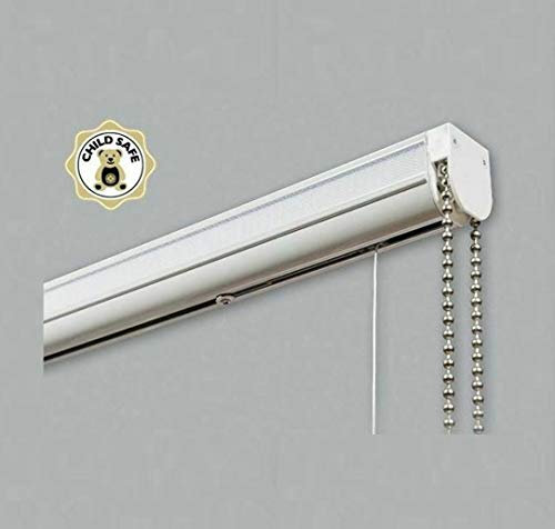 Ians Emporium 70cm Cassette Roman Blind Kit CHROME Chain Nets At Home - Special Size