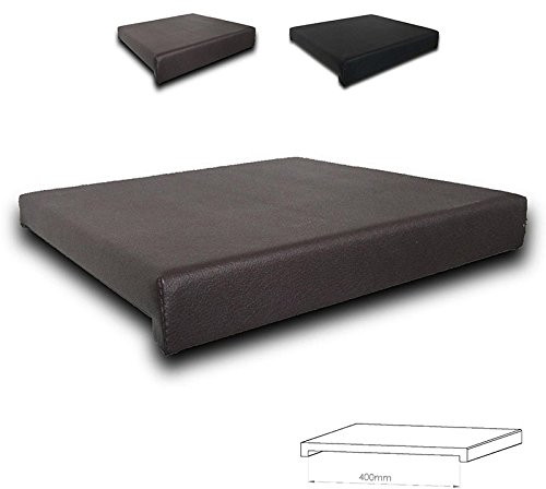 Lycce Bankauflage Klemmkissen 2 Leisten, Sitzkissen Kunstleder braun, Banktiefe 40 cm, Sitzpolster für Schuhbank, Esszimmerbank, Küchenbank