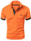 GLESTORE Poloshirt Herren, T Shirts Männer, Hemd Herren Kurzarm Giraffe Stickerei T-Shirt Sommer Golf Sports Orange L