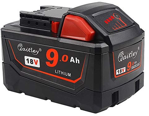 QUPERR 18V 9.0Ah Lithium-ion Replacement Battery Compatible with Milwaukee M18 HD18CS0, M18BMT, HD18AG0, M18FID2, M18ONEFHIWF12-0, M18CHX-0, M18CSX-0, M18BJS-0. …