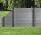 HORI WPC XXL Sichtschutz-Zaun, Steckzaun, Gartenzaun Komplettset beidseitig glatt 2x Quadratisch + 3x Pfosten zum einbetonieren braun
